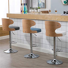 AQMTN Sgabelli da Bar, con Schienale, Esterno in Similpelle, elevatore a Gas Girevole Regolabile in Altezza e Regolabile, per mobili per la Sala da Pranzo/bancone/Cucina.-Un Grigio 60-80 cm