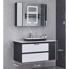 JIAGU Combinazione per Mobile da Bagno Semplice Bagno Specchio per lavabo per lavabo per lavabo (Color : Black, Size : 50x60x48cm)