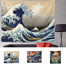 Fgyhty Sea Wave Tapestry Beach Wall Hanging Stile del Giappone Arts Ocean Coperta Poliestere Home Decor