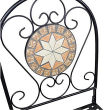 Set di mobili da giardino a mosaico, 5 pezzi