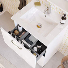 Randalsa Happy mobili 60 cm | Bianco | 61 x 91 x 46 cm | Mobile con 2 cassetti + lavabo in cerámica