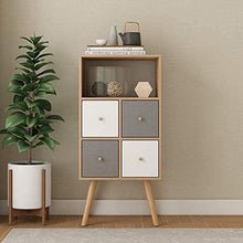 Elegante Semplicità Cassettiera Stile Scandinavo Nordico - Effetto Rovere Bianco e Chiaro con Gambe Affusolate - Dispone Di 4 Cassetti a Chiusura Morbida - Mobili per Camera da Letto Moderni e Contem
