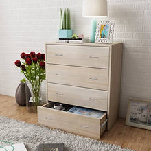 vidaXL Credenza con 4 Cassetti in Rovere Cassettiera Mobiletto Mobile Arredo