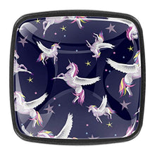 Pegasus e Unicorn Pomelli per Porta Set di 4 Pomelli per Mobili Manopole per Cassetti Cucina Armadio Vetro
