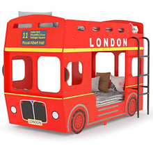 BIGTO - Struttura letto a castello in MDF per letto autobus, per camera da letto, colore: rosso, 90 x 200 cm