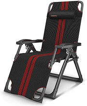 PAKUES-QO Reclinabile Mahanz Lettino Prendisole Sedie da Campeggio Lettino Pieghevole Sedia da Giardino Zero Gravity Oversize con Cuscino e Cuscino Imbottiti, Supporto reclinabile Regolabile 300 kg