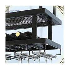 MFLASMF Red Wine Cup Holder,Upside Down Home Bar Bar Wine Rack,Wine Rack, Goblet Rack,Wine Rack Hanging Wine Rack (Color : Brown, Size : 60 * 30cm)