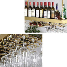 Leifeng Tower Classico 2 in1 Wine Rack Wall Hanging Ferro Bicchiere di Vino e Bottiglie di archiviazione titolari [Altezza 3060 Centimetri Regolabile] Bronzo Struttura del soffitto Calici Rack