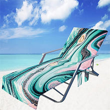 Sdfsa - Coprisedia da spiaggia per chaise longue con tasche laterali per piscina, sdraio, prendisole, vacanza