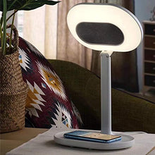 Specchio LED 10 W Ricarica Wireless Lente d'Ingrandimento 5X Luminosità a 6 Livelli Touch Dimming 3W Audio Connessione Bluetooth Angolo Regolabile di 180 °