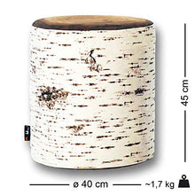 Sgabello Betulla - 45x40cm Nordic Birch Seat