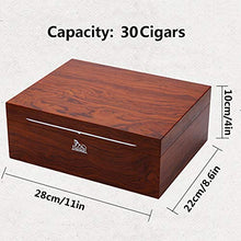 AP.DISHU Desktop Sigari Scatole con Umidificatore E Igrometro Materiale Cedro Spagnolo per Conservare E Conservare I Sigari (può Essere posizionato 30 sigari),#b
