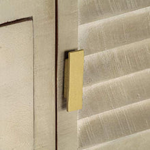 Festnight Comò e Cassettiere, Cassettiera Legno Massello di Mango Grigio e Ottone 140x40x80cm