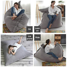LDIW Gigante Pouf per Interni ed Esterni, Divano Pigro Poltrona Sacco Pouf Puff Ideale Come Sedia da Gaming e Sedia da Giardino,Nero,EPS - Arredi Casa