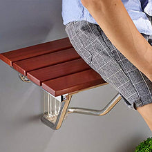 MGMDIAN Sedia da Doccia Pieghevole in Legno massello Sgabello da Bagno per Anziani Sedile da Bagno per Il Bagno Sedia da Parete Accessori da Bagno