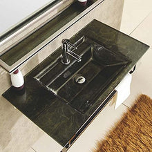 Wikao - Set da bagno, specchio e mensola da bagno Oxygen – verde inglese