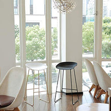 MJY High-End Bar Stool Moda Ferro battuto Bar Stool Cucina Colazione sedia Torna poggiapiedi Design Bianco (Altezza seduta: 75cm)