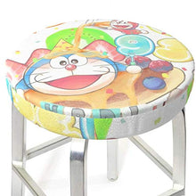 Doraemon - Coprisgabello rotondo per sedia da bar, lavabile, elastico, per sgabelli rotondi da 35,6 cm