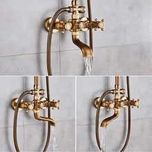 VIVIANE Accessori for Il Bagno, Rubinetto for Doccia, Soffione, Set Doccia A Parete Antico in Ottone (Color : Shower Faucet G02)