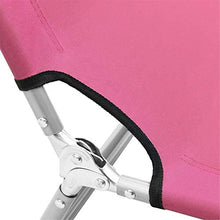 L&B-MR - Lettino da sole pieghevole per esterni, con struttura in acciaio e tessuto, colore: Rosa