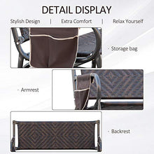 Panchina a Dondolo 2 Posti da Giardino 122x75x88 cm in Rattan Marrone