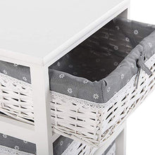 Cassettiera a Torre con 3 Ceste 58 x 40 cm Bianco e Grigio Zuri Zuri