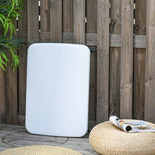 giordano shop Tavolino Pieghevole da Giardino 64x46x34-64 cm Alzata Regolabile Nero e Bianco