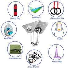 KKTICK - Ganci a sospensione per soffitto, in acciaio inox SUS304 con rotazione a 180°, con viti, per appendere amaca yoga, dondolo, sacco da boxe ecc.