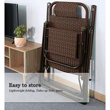 WUTONG Poltroncina Relax in Vimini, Sedia da Campeggio a gravità, Pesca sulla Spiaggia, Barbecue, Patio, Design ergonomico Idrorepellente e Traspirante