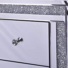 Beliani Credenza Moderna Specchiata Glam 3 Cassetti Effetto Diamante Contay