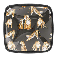 tigre Pomelli per Porta Set di 4 Pomelli per Mobili Manopole per Cassetti Cucina Armadio Vetro