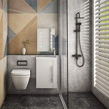 Mobili Bagno Bianco 45 cm Lavabo con Mobile Soft-Close Funzione Servizi igienici, bagni