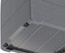 Duramax Cedargrain Durabox 270 litri, contenitore per mobili da giardino in plastica per esterni con coperchio chiudibile, con ruote e maniglie, grigio