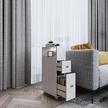 Happy Home - Armadietto da bagno con ruote, 2 cassetti, 15 x 33 x 65 cm