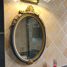Yxxc Specchio da toeletta Specchio da Parete Specchio da Bagno Specchio da Parete Ovale Specchio da Parete Blu Specchio da Bagno Vanity Toilette Specchio da Bagno per Trucco