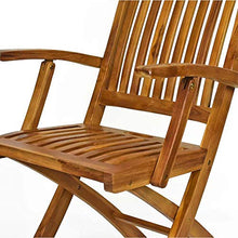 Set 2 sedie pieghevoli eden con braccioli in legno teak da giardino