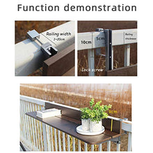 HRXQ Tavolo da Balcone Sospeso a Parete Pieghevole, Tavolo da Parete Pieghevole da Appendere Tavolo da Ringhiera Regolabile (Colore: caffè, Dimensioni: 4 Dimensioni)