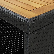SKM Set da Bar da Giardino 5 pz con Cuscini in Polyrattan Nero (39.8kg)