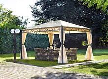 vorghini Gazebo da Giardino in Ferro 3X4m Iron Sabbia
