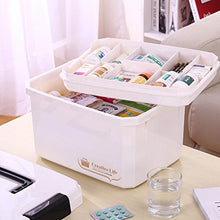 ZUJI Armadietto Medicinali Multi-Strato Scatola per Medicinali Portatile Medica Cassetta di Pronto Pillola Stoccaggio Astuccio, 18L
