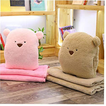 Cartoon Cuscino Coperta di Viaggio Blanketand Pillow Set Peluche Ripiene Giocattoli Animali Cuscini Coperte per Office