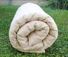 FUTON ITALY - Futon 65 x 200 x 8 cm, pieghevole e trasportabile, per shiatsu, yoga e massaggio:in puro cotone + cintura Yogi (Lino)