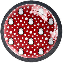Cute Penguins Pomelli per Porta Set di 4 Pomelli per Mobili Manopole per Cassetti Cucina Armadio Vetro