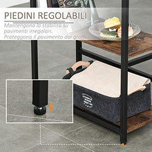 HOMCOM Set Tavolo Alto con 2 Sgabelli e Scaffale Stile Industriale in Metallo e Legno, Arredamento Moderno Bar e Cucina, Marrone Rustico