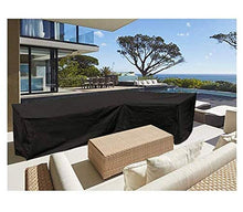 MLXIUXIU Copertura per mobili da esterni, impermeabile, a forma di L, per divano da giardino, a forma di L, 222 x 286 cm, copertura componibile per mobili a forma di V