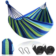 Anyoo Amaca in Cotone da Esterno per Giardino Portatile Campagna Tela Letto Corde Oscillanti capacità 200 kg Leggera con Borsa per Giardino Cortile Spiaggia Backpacking Escursionismo