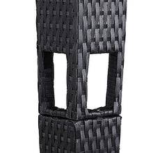 Deuba Gazebo polyrattan 3x4m Doppio Tetto antimacchia Resistente Raggi UV Padiglione Giardino Nero