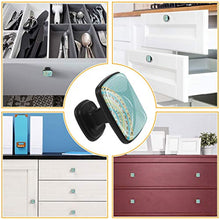 Ornamenti rotondi etnici colorati Pomelli per Porta Set di 4 Pomelli per Mobili Manopole per Cassetti Cucina Armadio Vetro