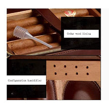 SCDZS Desktop Desktop Cigar Box - Fatto a Mano in Pelle Resistente all'Uso e sigillato Portatile Cigar Box