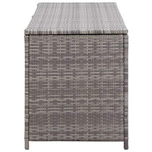 Oushome Baule da Giardino Grigio 150x50x60 cm in Polyrattan